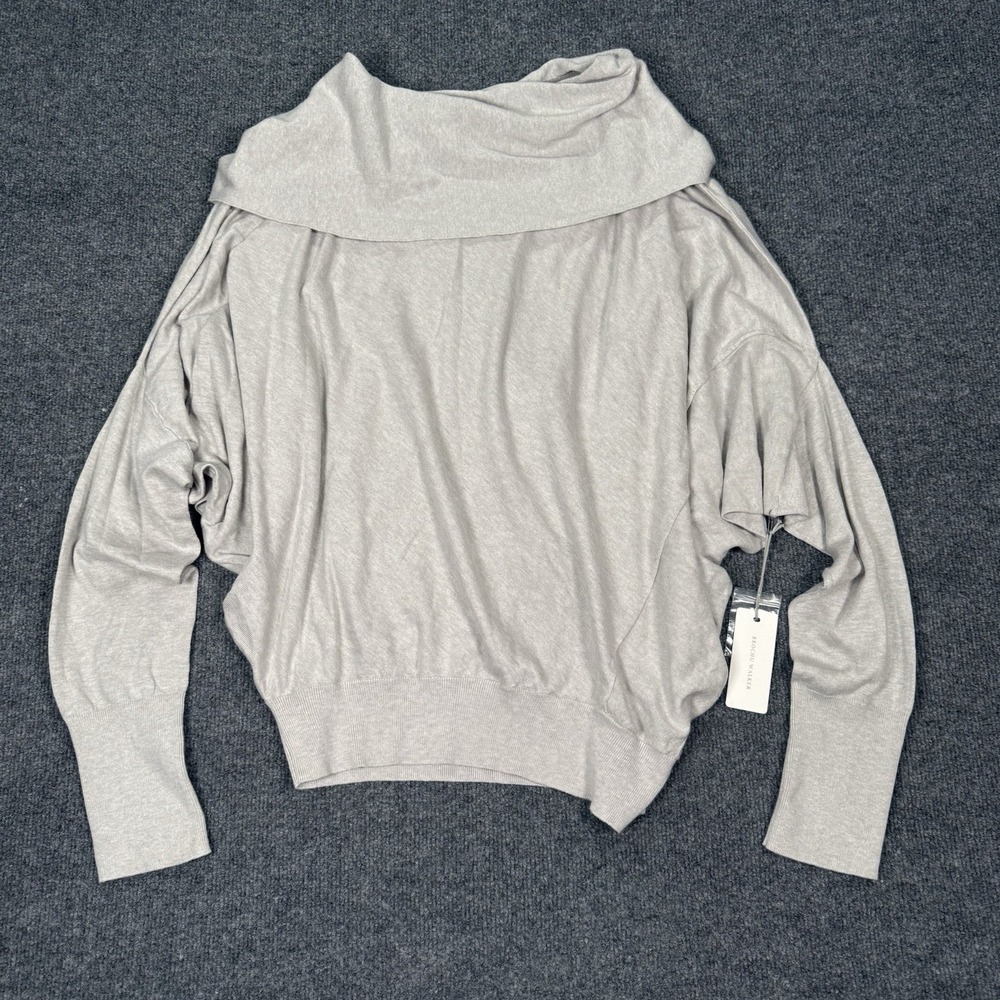 Brochu Walker NWT Drape Sweater Oyster Gray Women's Size Large $488 - Picture 2 of 10